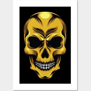 Gold Skull Posters and Art